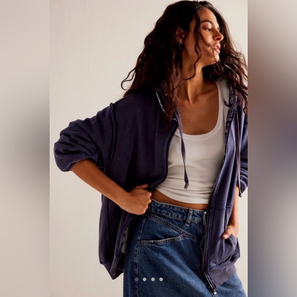 Free People We The Free By Your Side Lined Zip Up Hoodie - Picture 2 of 10